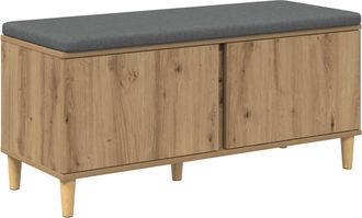 vidaXL Banco De Entrada Roble Artisan 100 X 38 X 46 Cm Vidaxl