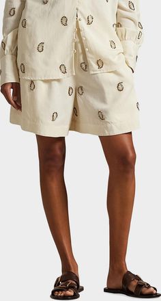 Polo Ralph Lauren Anna Beaded Paisley Shorts