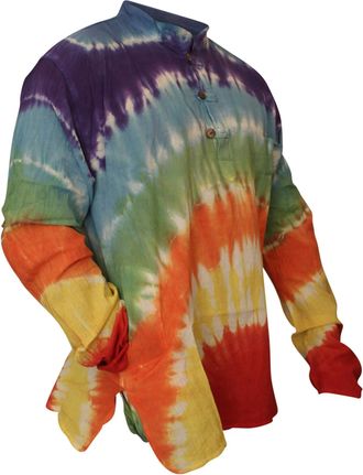 Shopoholic Fashion Men Tyedye Shirt, Rainbow, 4XL