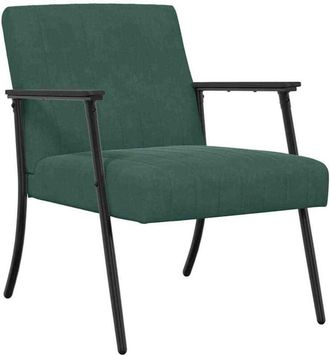 vidaXL Sill&oacute;n Verde Oscuro 59 X 75 X 78 Cm Terciopelo Vidaxl