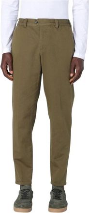 Pantaloni Torino Comfortabele Casual Broek - Heren - Straight fit broeken - Groen - L - Katoen - Broeken