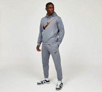 Nike Mens Grey Moto Fleece Hooded Tracksuit - Size X-Large