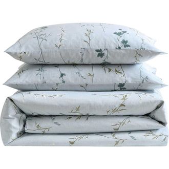 Calvin Klein Wildflower Duvet Set in Light /Medium Blue at Nordstrom, Size Full