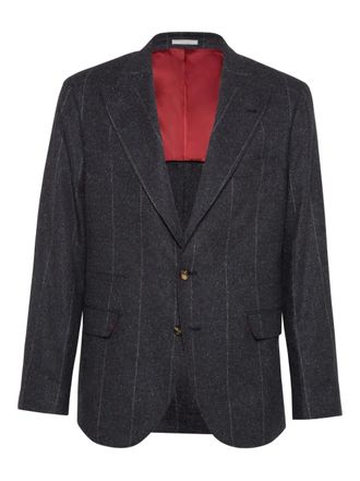 Brunello Cucinelli pinstripe blazer - Grey