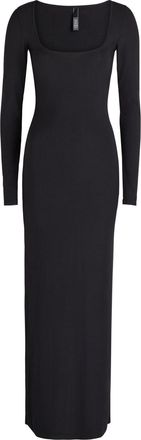 SKIMS Ribbed Modal-blend Maxi Dress - Black - Xxxl (UK20 / Xxxl)