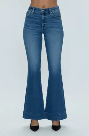 Pistola Denim Kinsley Flared Leg Jeans In Blue