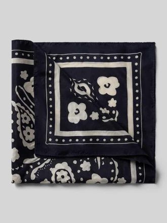 Stefanel Seidentuch im Allover-Look Modell FOULARD POIS in Marine Melange, Gr&ouml;&szlig;e 1