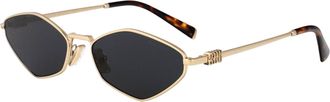 Miu Miu Womens Sunglasses 0mu 56zs Pale Gold Metal