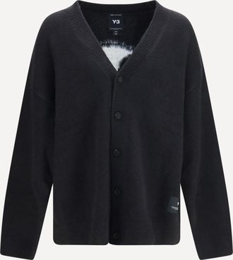 Yohji Yamamoto Chito V-neck Cardigan with graphic back Male XS