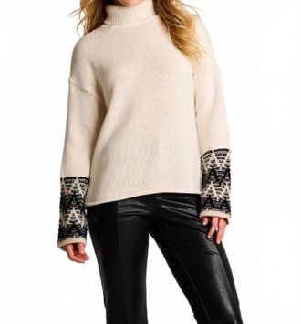 Lisa Todd Wonderland Long Sleeve Sweater In Snow