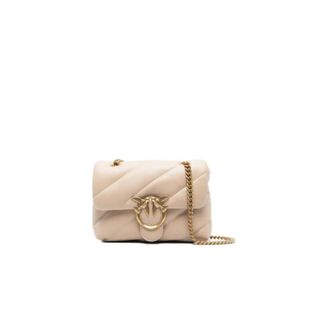 Pinko Shoulder Bags, female, Beige, Size: ONE SIZE Love Puff Baby