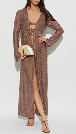 Missoni Beach Dress With Lurex Thread, Womens, Brown