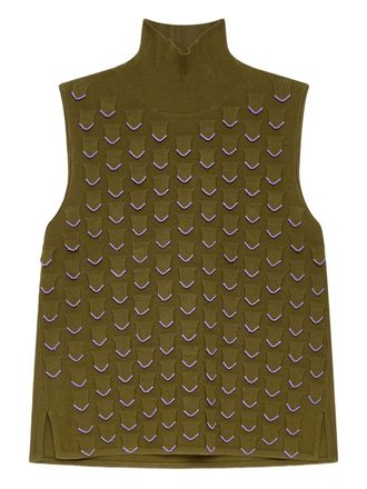 Maliparmi turtleneck embellished top - Green