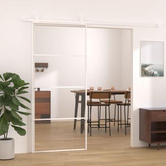 Berkfield Home Sliding Door ESG Glass & Aluminium 90x205 cm White