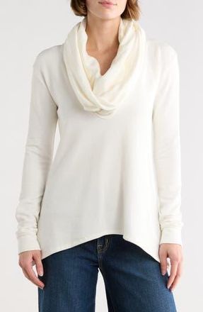 Go Couture Off the Shoulder Asymmetric Sweater in White at Nordstrom Rack, Size X-Large