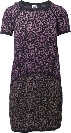 Missoni M Missoni Knitted Dress in Purple Polyamide