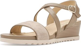 David Tate Koda Womens Wedge Shoes Taupe : 7.5 WW (EE), Leather/Suede