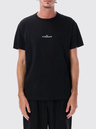 Maison Margiela T-shirt in cotone con logo a contrasto