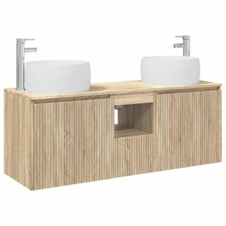 vidaXL Juego De Muebles De Ba&ntilde;o 3 Uds. Roble Sonoma Vidaxl