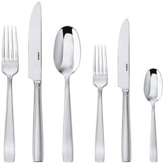None Sambonet Flat 62512-83 Set di Posate da Tavola Monoblocco in Acciaio Inox 18/10, per 6 persone, 36 pezzi: 6 forchette, 6 coltelli, 6 cucchiai, 6