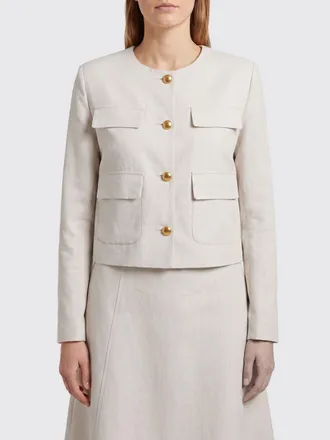 P.A.R.O.S.H. P. A.R. O.S. H. Blazer corto monopetto in viscosa con tasche a toppa
