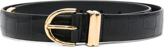 Khaite Black Bambi Belt - Womens - Calf Leather