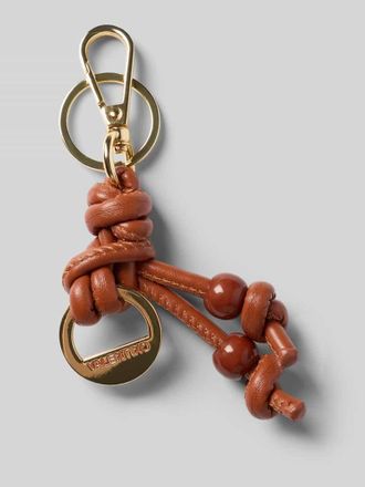 Valentino Handbags Schl&uuml;sselanh&auml;nger mit Ziersteinbesatz Modell Eloura in Cognac, Gr&ouml;&szlig;e 1