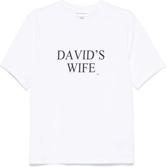 Victoria Beckham Davids Wife T-shirt - women - Organic Cotton - M - White