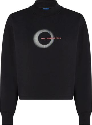 Karl Lagerfeld eclipse logo sweatshirt - 999 BLACK