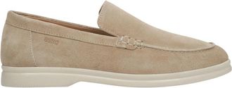Estro & Luminara Echte Velours Loafers - Dames - Loafers - Beige - 38 EU - Leer - Schoenen