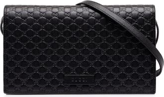 Gucci Pre-owned Gucci Microguccissima Wallet on Strap Ladies OPT82DQVP1GWTB30