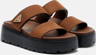 Prada Leather platform sandals