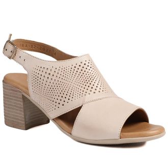 Jones Bootmaker Womens Halina Leather Slingback Sandals - Nude - Size UK 8