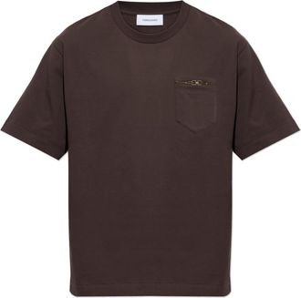Ferragamo Pocket T-Shirt - Heren - T-shirts - Bruin - L - Katoen - Tops