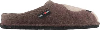 Haflinger Womens Rudi Wool Slippers In Brown