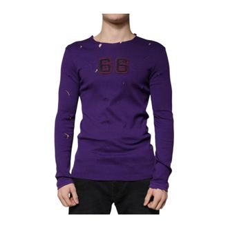 Dolce & Gabbana Heren, Tops, Paars, Maat: L Katoen