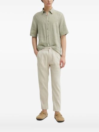 Tiger Of Sweden short-sleeve linen shirt - Green