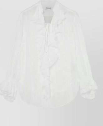 Dondup draped long-sleeve blouse