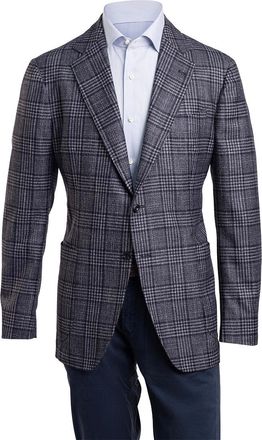 Sartorio Checked Wool-Silk-Cashmere Sport Jacket