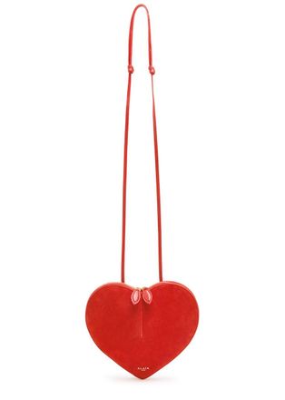 Alaia Le Couer Suede and Leather Cross-body bag - Orange - One Size