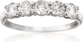 Ross-Simons Diamond 5-Stone Ring in 14kt White Gold