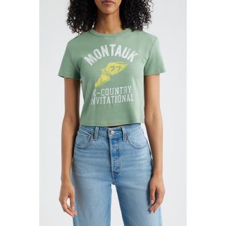 Junk Food Montauk Cross Country Cotton Graphic Baby Tee in Peridot at Nordstrom Rack, Size X-Large
