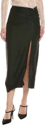 Sandro Linen-Blend Midi Skirt