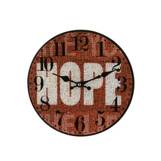 KASANOVA Orologio da parete 30 cm marrone scritta Hope