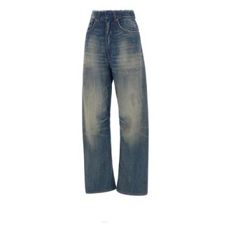 Maison Margiela Dames, Jeans, Blauw, Maat: W27 Katoen