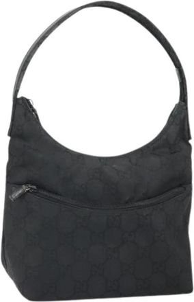 Gucci Pre-owned Nylon Schoudertas - Dames - Vintage Schoudertas - Zwart - ONE Size - Nylon - Vintage