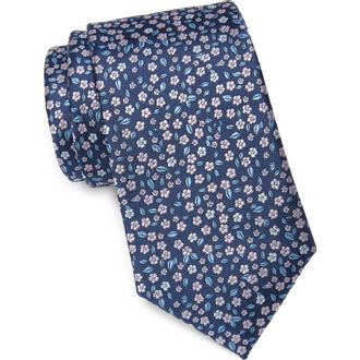 Tommy Hilfiger Botanical Tie in Navy/Pink at Nordstrom Rack