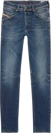Diesel Mens Belther Regular Slim Straight Jeans In Dark Blue