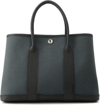 Herm&egrave;s Garden Black Vert Negonda Leather Tote Bag (Pre-Owned)