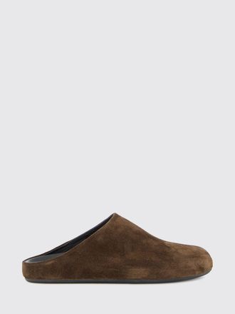 Officine Creative Babouche Suede Open-Heel Sabot Mules